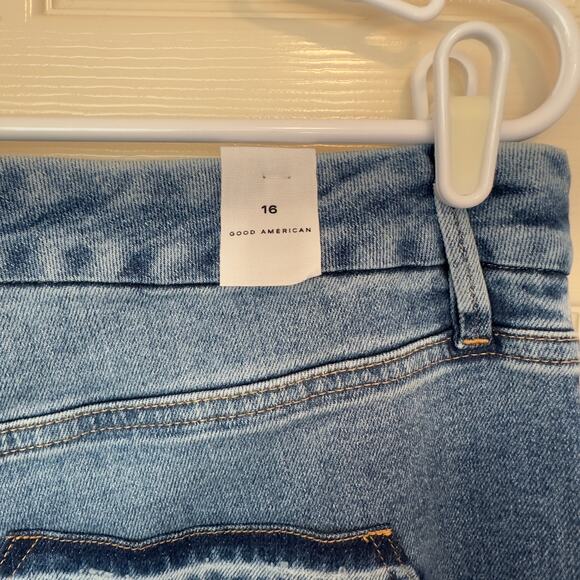 NWT Good American Good Classic Boot High Rise Denim Jeans Size 16 Indigo 412 - Picture 13 of 14